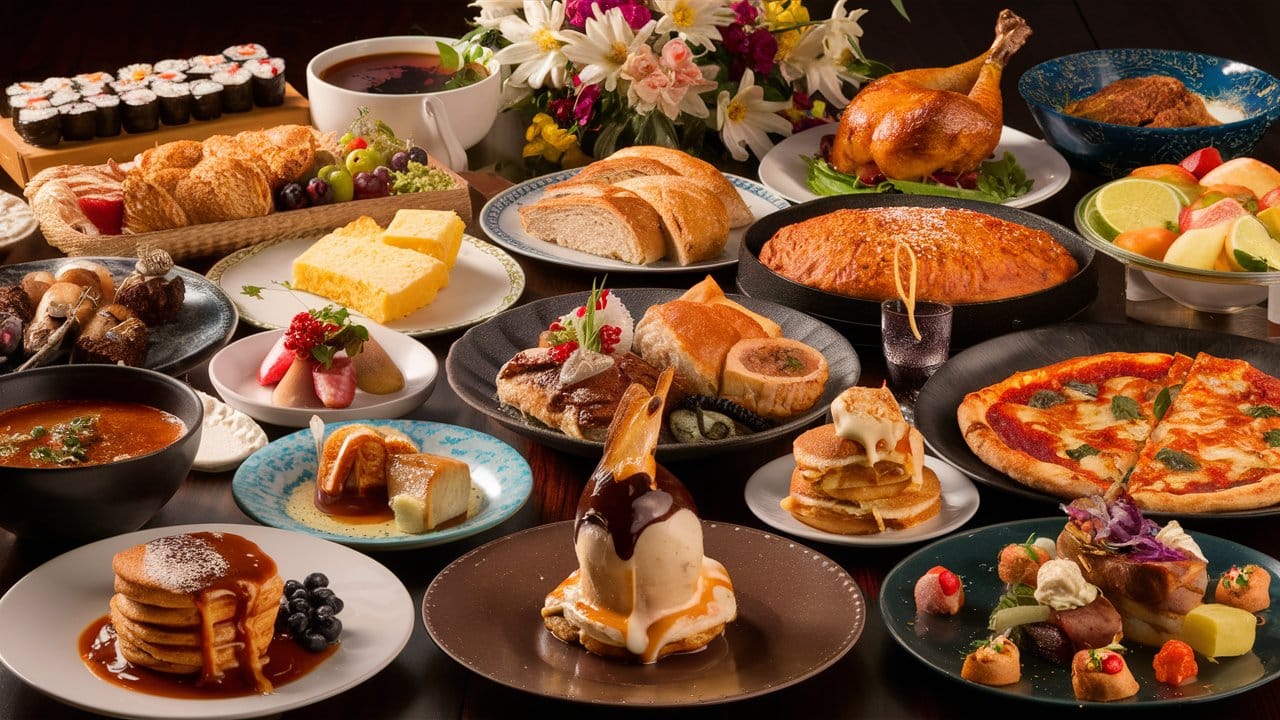 variety of foods