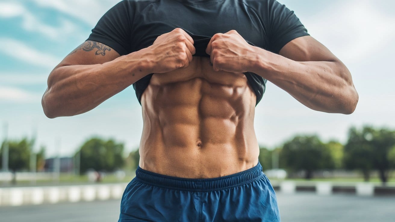 showing abs